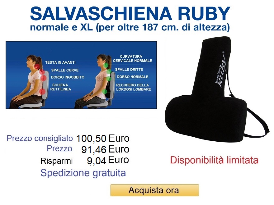 RUBY® cuscino Salvaschiena